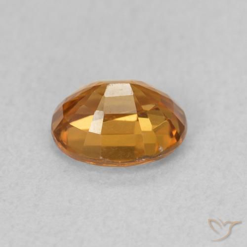 Zircon Orange terreux naturelle ovale, 1.06 ct, VVS-VS