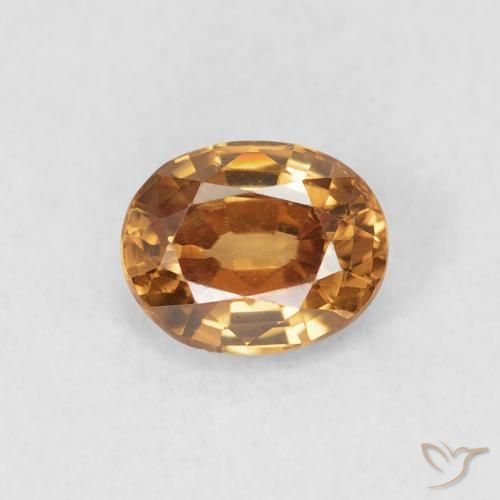 0.93ct Naturel Orange brun Zircon, ovale, VVS