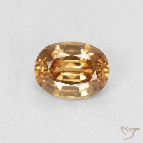 0.60ct Naturel Pêche doré Zircon, ovale, VVS