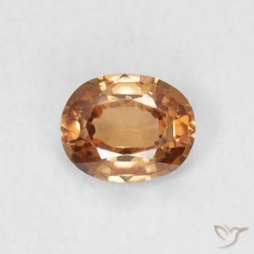 0.54ct Naturel Orange brun Zircon, ovale, VVS