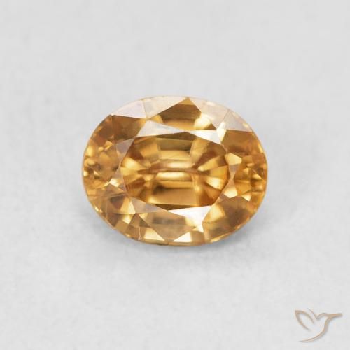 1.09ct Naturel Pêche doré Zircon, ovale, VS