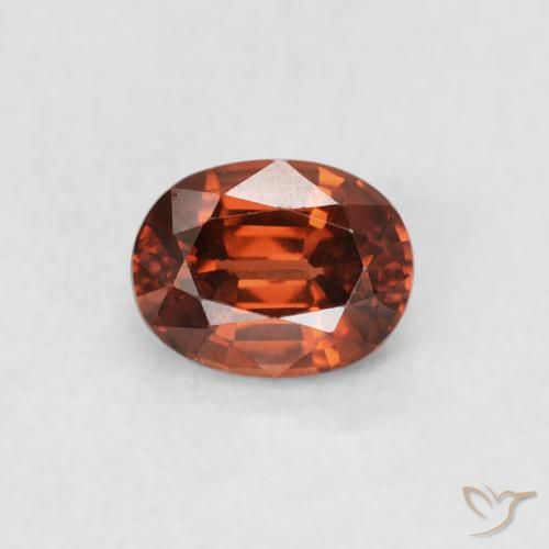 0.66ct Naturel Orange feu Zircon, ovale, VVS