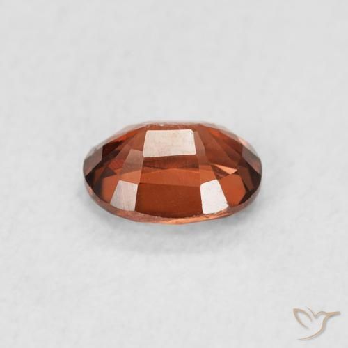 Zircon Orange feu naturelle ovale, 0.66 ct, VVS
