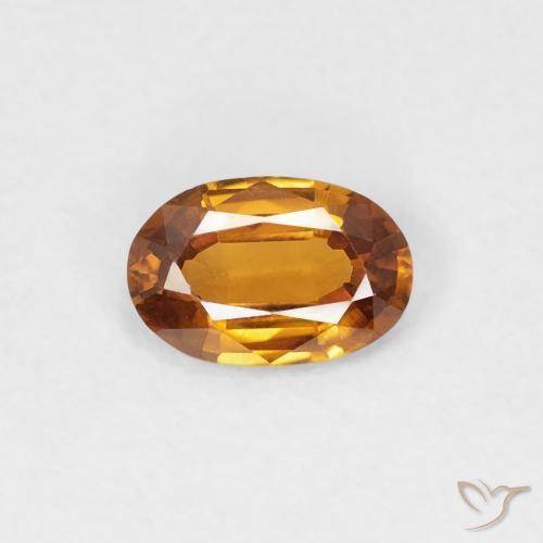 0.56ct Naturel Orange moyen Zircon, ovale, VVS