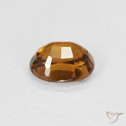 Zircon Orange moyen naturelle ovale, 1.00 ct, VVS-VS