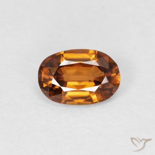 0.65ct Naturel Orange brun Zircon, ovale, VVS-VS