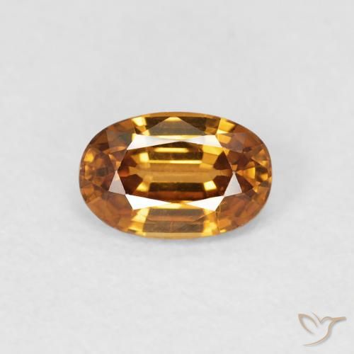 0.76ct Naturel Orange moyen Zircon, ovale, VVS-VS