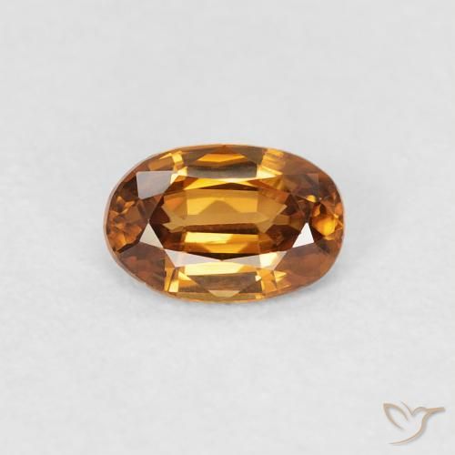 0.68ct Naturel Orange brun Zircon, ovale, VVS-VS