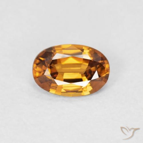 0.69ct Naturel Orange moyen Zircon, ovale, VVS-VS