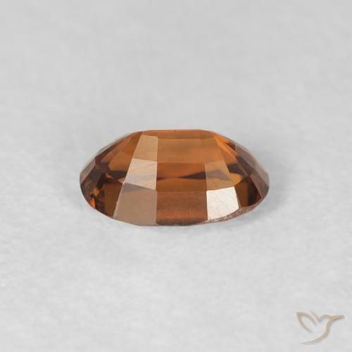 Zircon Orange moyen naturelle ovale, 0.78 ct, VVS