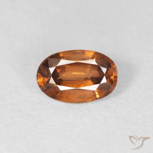 0.69ct Naturel Orange terre Zircon, ovale, VVS