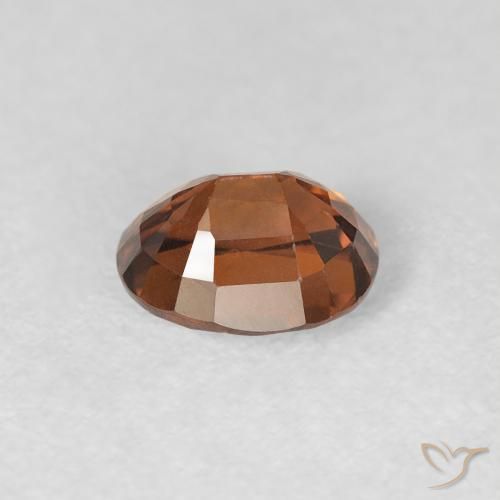 Zircon Orange foncé naturelle ovale, 1.00 ct, VVS
