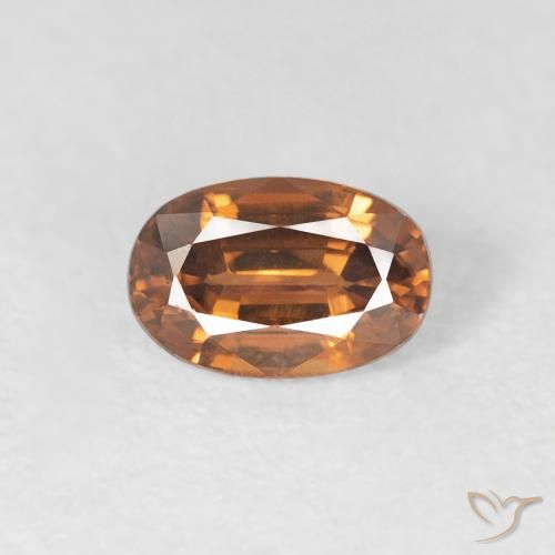 0.86ct Naturel Orange moyen Zircon, ovale, VVS