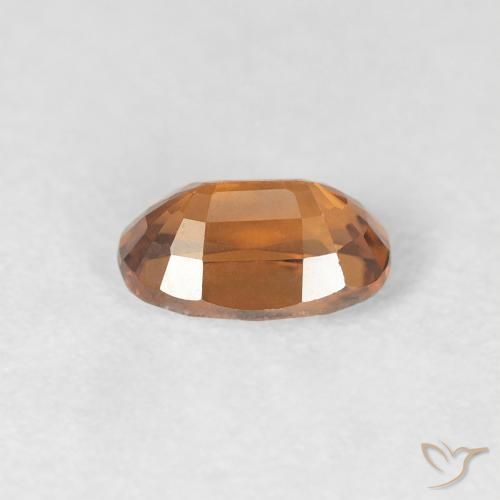 Zircon Orange moyen naturelle ovale, 0.86 ct, VVS