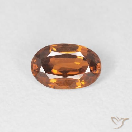 0.67ct Naturel Orange moyen Zircon, ovale, VVS