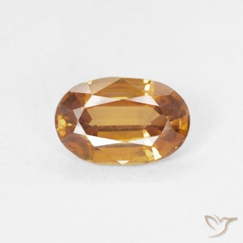 0.70ct Naturel Orange moyen Zircon, ovale, VVS
