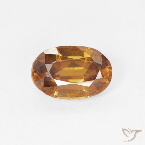 0.72ct Naturel Orange moyen Zircon, ovale, VVS