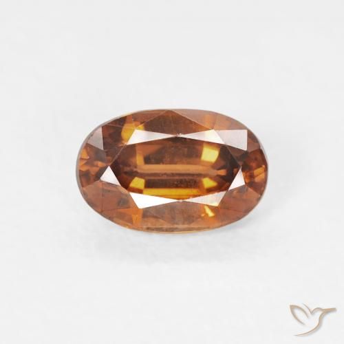 0.73ct Naturel Orange moyen Zircon, ovale, VVS