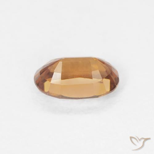 Zircon Orange moyen naturelle ovale, 0.73 ct, VVS