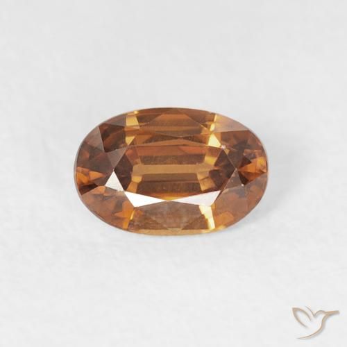 0.74ct Naturel Orange moyen Zircon, ovale, VVS