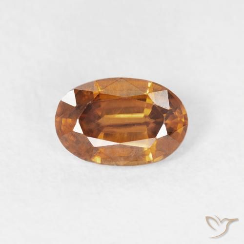0.69ct Naturel Orange brun Zircon, ovale, VVS