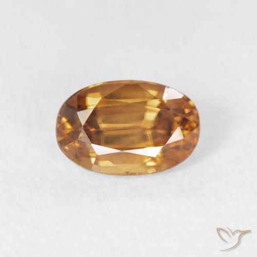 0.83ct Naturel Orange brun Zircon, ovale, VVS