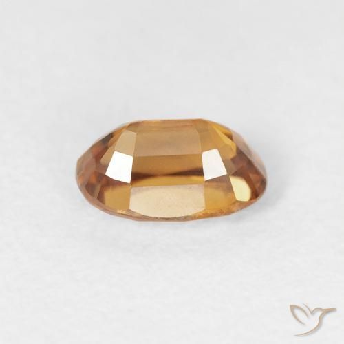 Zircon Orange brun naturelle ovale, 0.83 ct, VVS