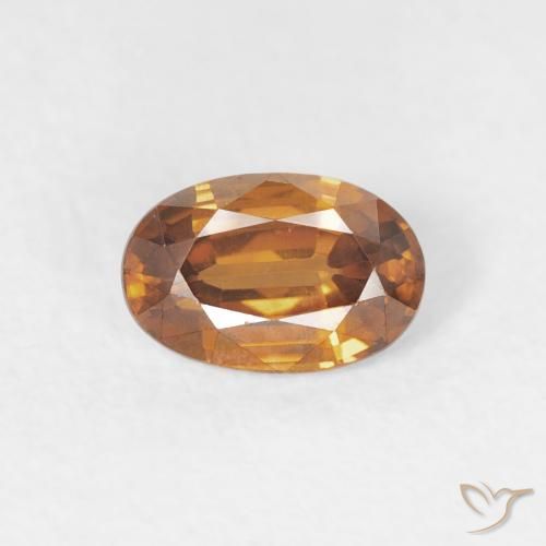 0.71ct Naturel Orange brun Zircon, ovale, VVS