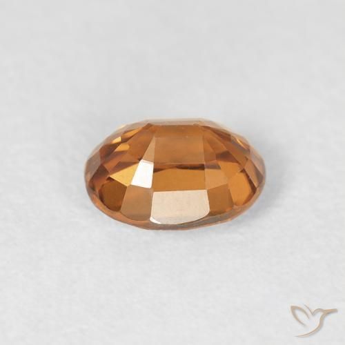 Zircon Orange moyen naturelle ovale, 1.00 ct, VS