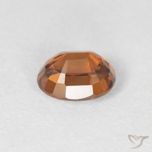 Zircon Medium Dark-Orange naturelle ovale, 1.00 ct, VVS-VS
