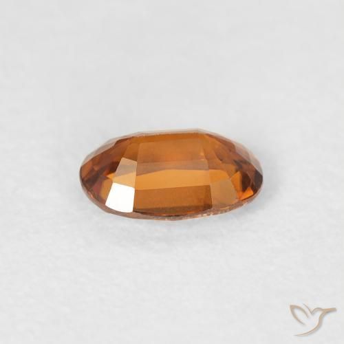 Zircon Medium Dark-Orange naturelle ovale, 0.68 ct, VVS-VS