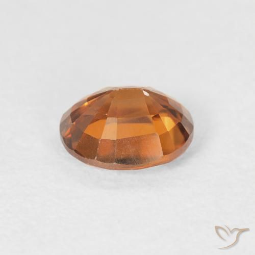 Zircon Orange foncé naturelle ovale, 1.05 ct, VVS-VS