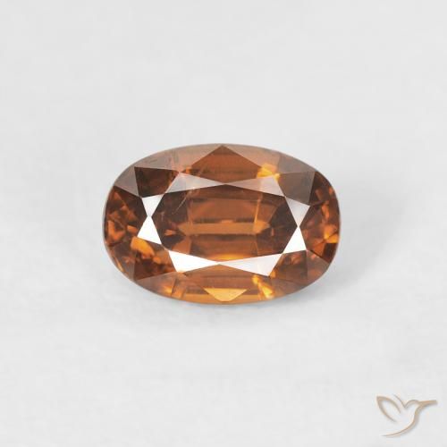0.93ct Naturel Orange terre Zircon, ovale, VVS-VS