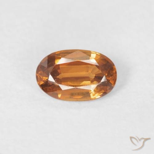0.63ct Naturel Orange moyen Zircon, ovale, VVS-VS