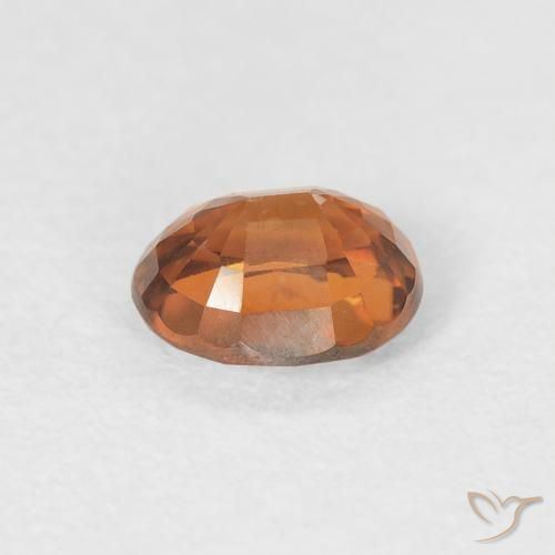Zircon Orange moyen naturelle ovale, 1.00 ct, VVS-VS