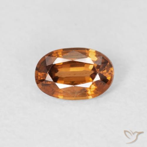 0.68ct Naturel Orange terre Zircon, ovale, VVS