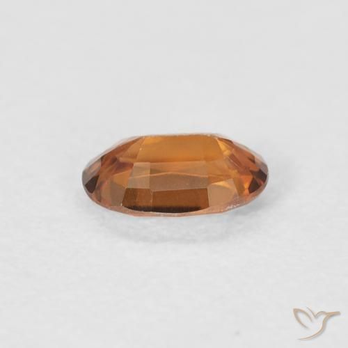 Zircon Orange terre naturelle ovale, 0.68 ct, VVS