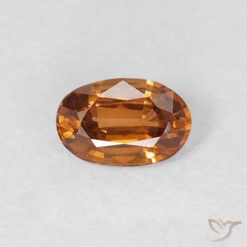 0.73ct Naturel Orange terre Zircon, ovale, VVS