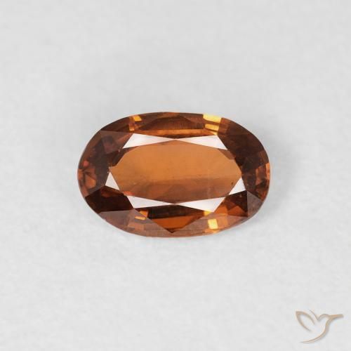 0.66ct Naturel Orange moyen Zircon, ovale, VVS-VS