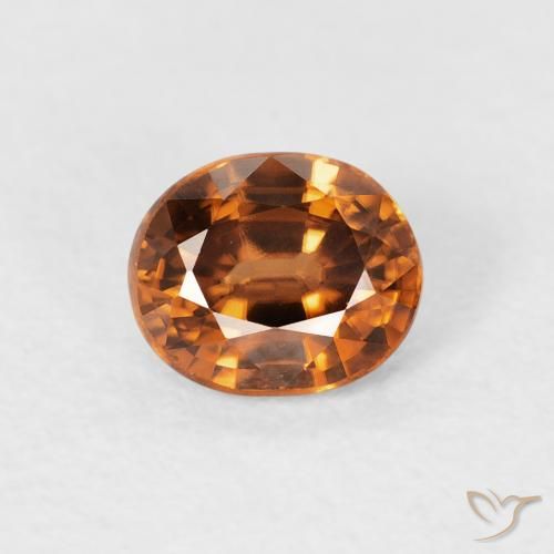 1.12ct Naturel Orange moyen Zircon, ovale, VVS-VS
