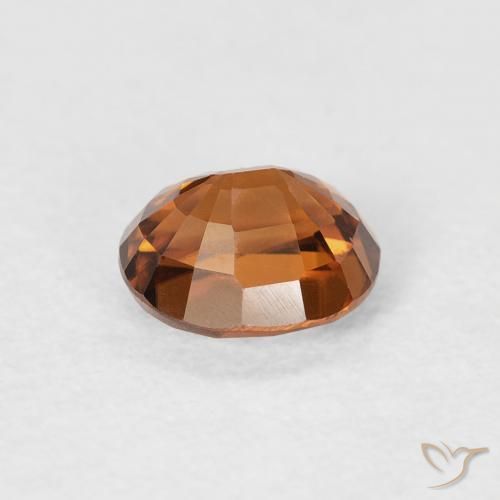 Zircon Orange moyen naturelle ovale, 1.12 ct, VVS-VS