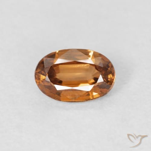 0.73ct Naturel Orange moyen Zircon, ovale, VVS