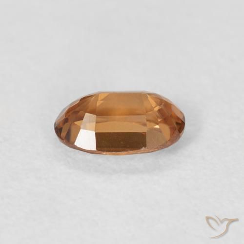 Zircon Orange moyen naturelle ovale, 0.73 ct, VVS