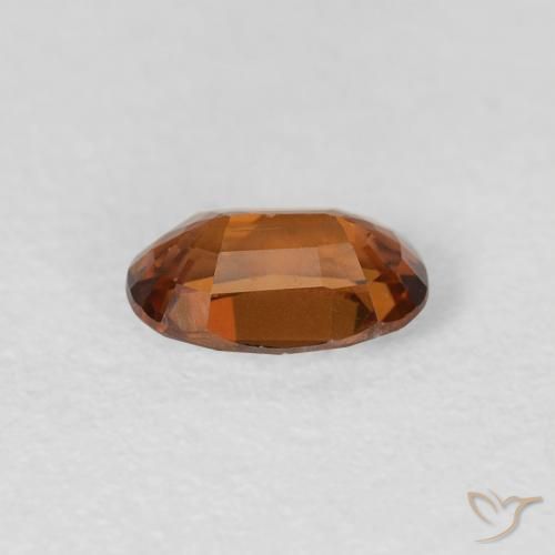 Zircon Medium Dark-Orange naturelle ovale, 0.73 ct, VVS-VS