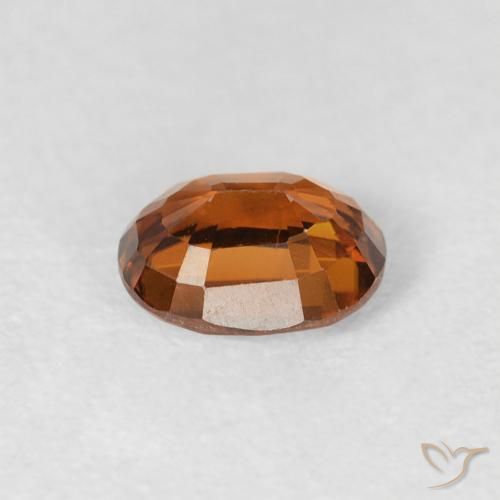 Zircon Medium Dark-Orange naturelle ovale, 0.98 ct, VVS-VS