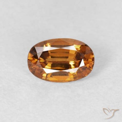 0.84ct Naturel Orange terre Zircon, ovale, VVS