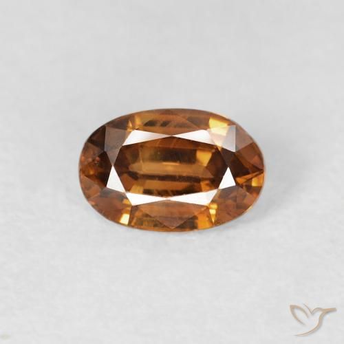 0.77ct Naturel Orange brun Zircon, ovale, VS