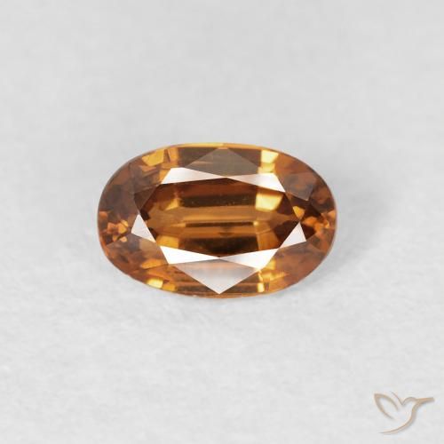 0.74ct Naturel Orange moyen Zircon, ovale, VS
