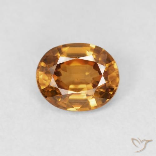 0.94ct Naturel Orange brun Zircon, ovale, VVS-VS