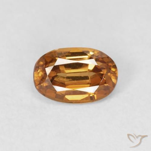 0.89ct Naturel Orange moyen Zircon, ovale, VVS-VS